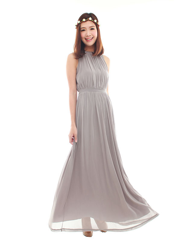 Paris Maxi Dress in Dusty Grey